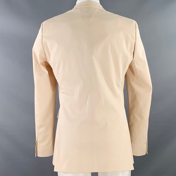 CALVIN KLEIN COLLECTION Size 38 Cream Cotton Blend Notch Lapel Sport Coat - Picture 3 of 9